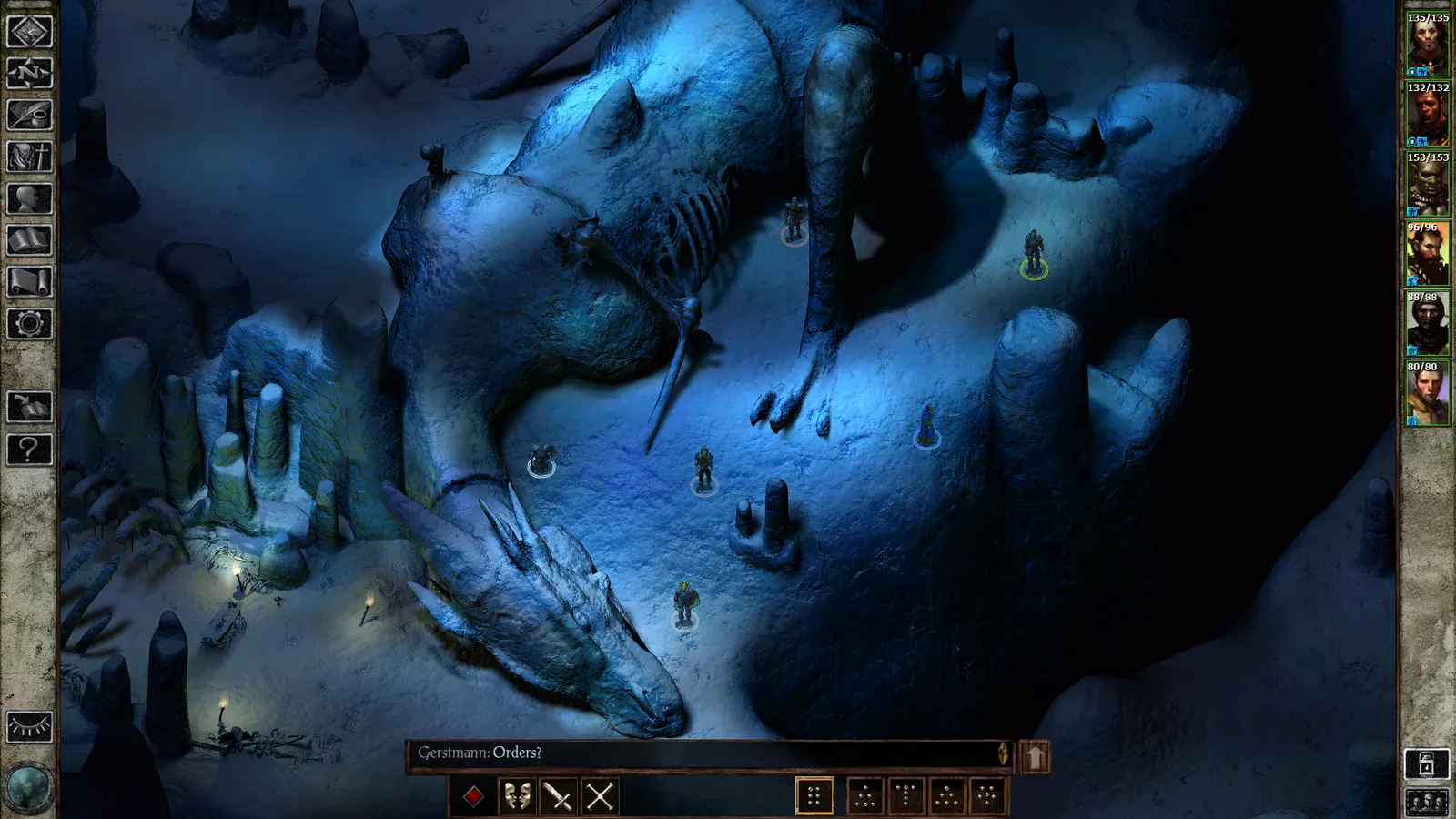 Icewind Dale: Enhanced Edition – lodowa jaskinia nocą