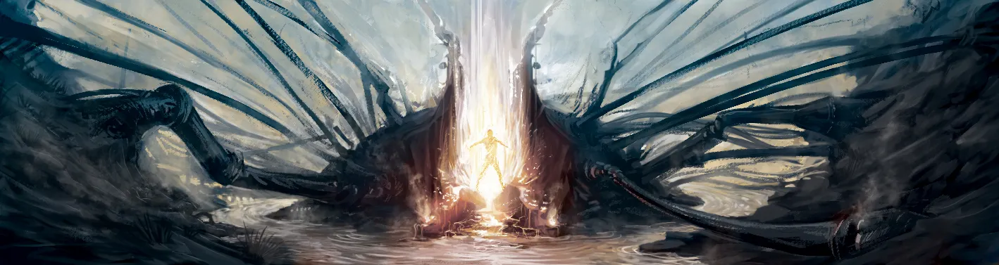 Ignus płonący w ciemnym przestworze – grafika Planescape: Torment