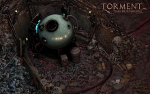 Tapeta Torment: Tides of Numenera – kulista maszyna wśród gruzu