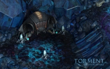 Tapeta Torment: Tides of Numenera – kryształowa jaskinia z kopułą
