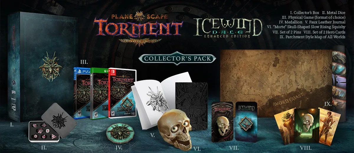 Edycja kolekcjonerska Planescape: Torment i Icewind Dale – zawartość zestawu