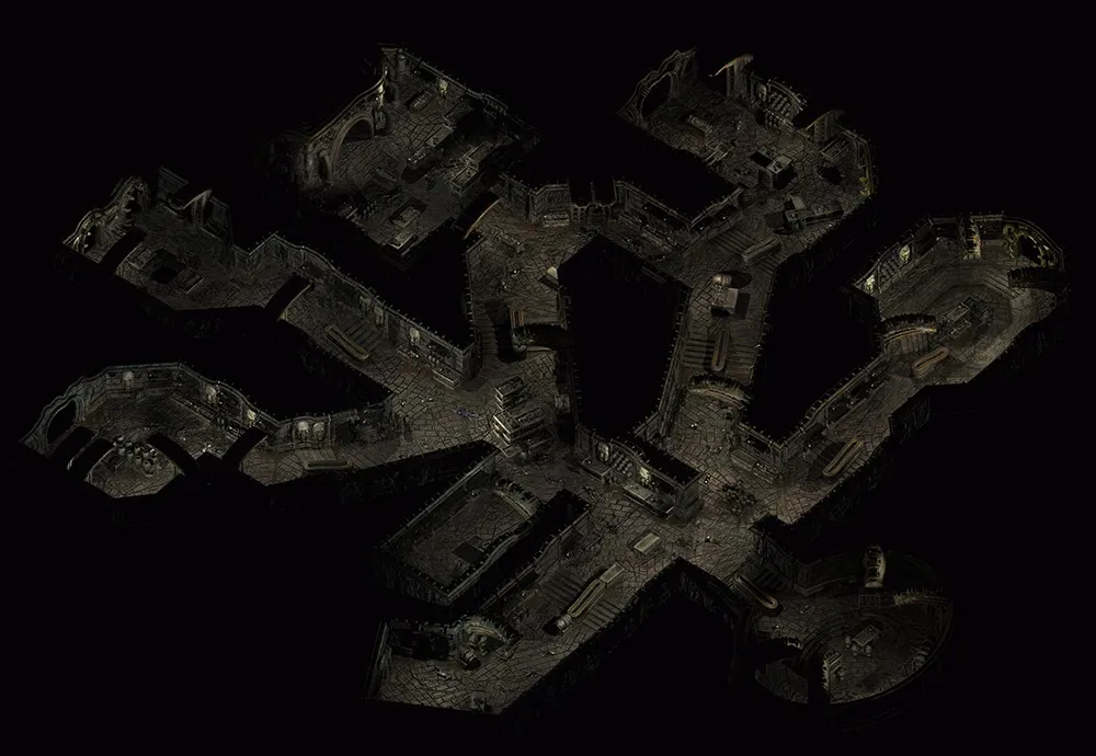 Mapa Katakumb Łkających Kamieni – Planescape: Torment