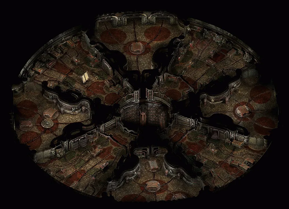 Mapa II piętra Kostnicy – Planescape: Torment