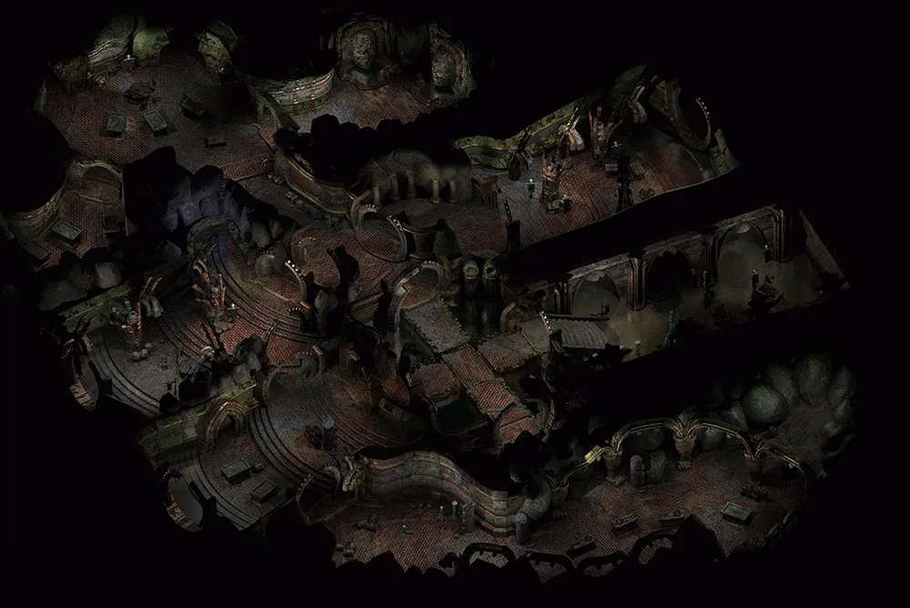 Zatopione Ziemie – mapa lokacji z Planescape: Torment