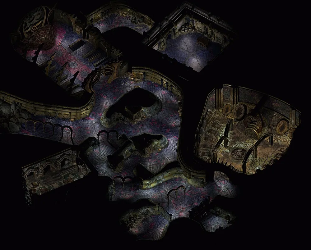 Katakumby Ziem Umarłych – mapa lokacji z Planescape: Torment