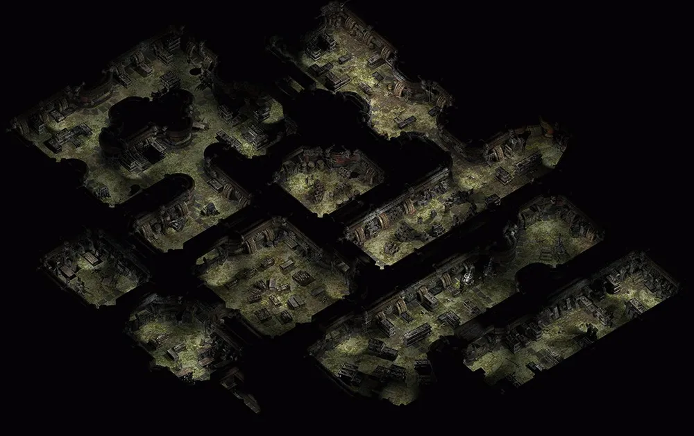 Labirynty Myśli – mapa lokacji z Planescape: Torment