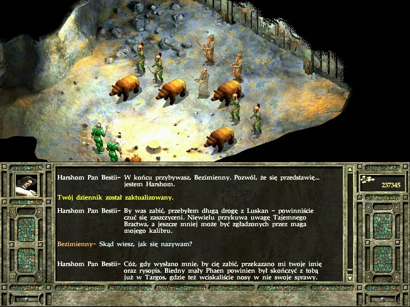 Icewind Dale II – Bezimienny w rozmowie wśród śnieżnej lokacji