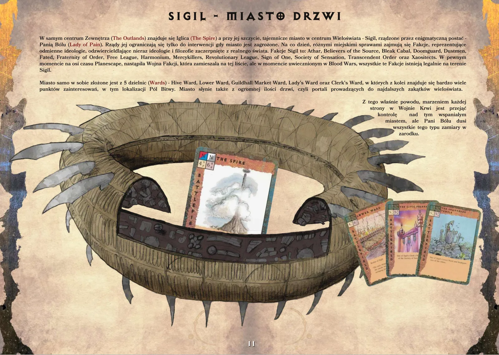 Przewodnik po Wojnie Krwi – strona instrukcji o Sigil, Mieście Drzwi