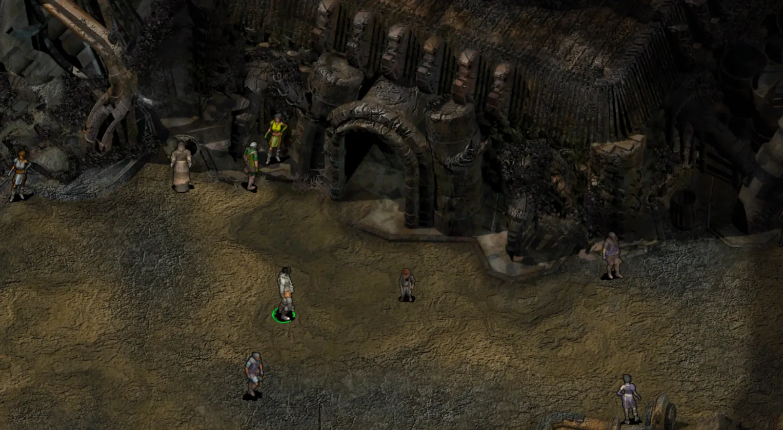 Hive – the street outside the Smoldering Corpse Bar in Blizzard in Baator