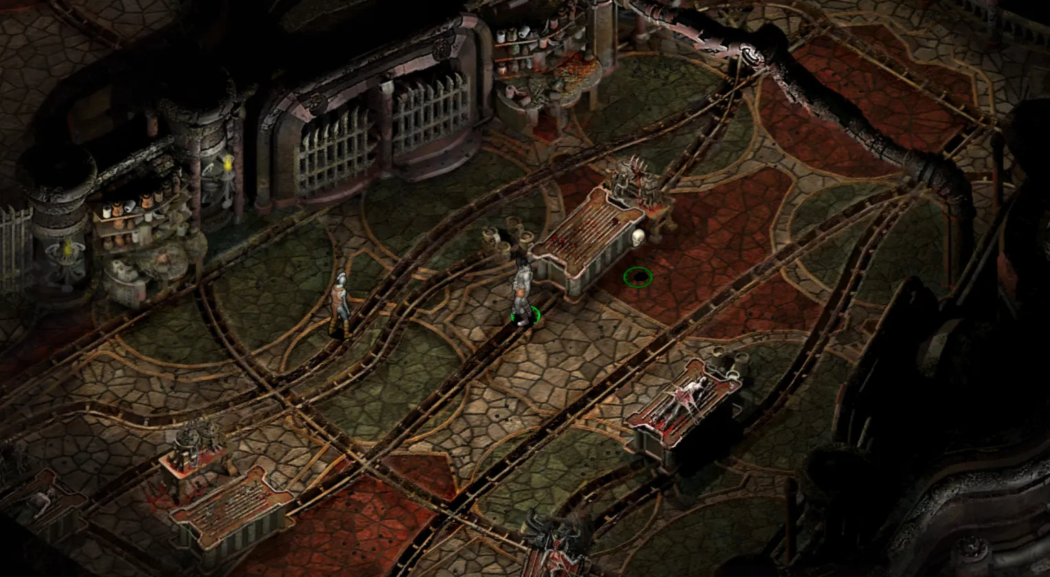 Blizzard in Baator – a hall with red carpets where Zombie #000 waits