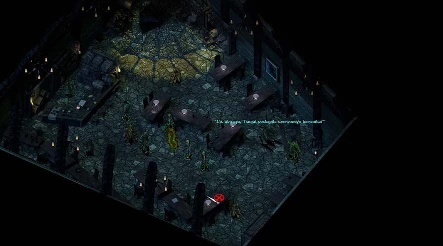 Blizzard in Baator – a dark hall with characters, from the Act I launch